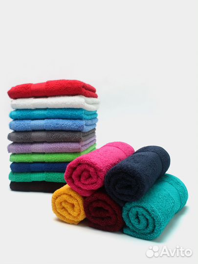 Полотенце красное, махровое 40*70, плотность 460г