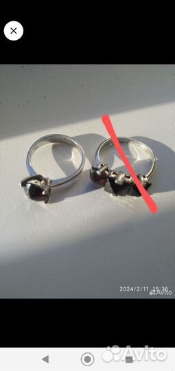 Кольцо с чешскими гранатами