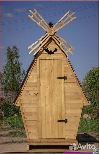 Уличный туалет деревянный ART130