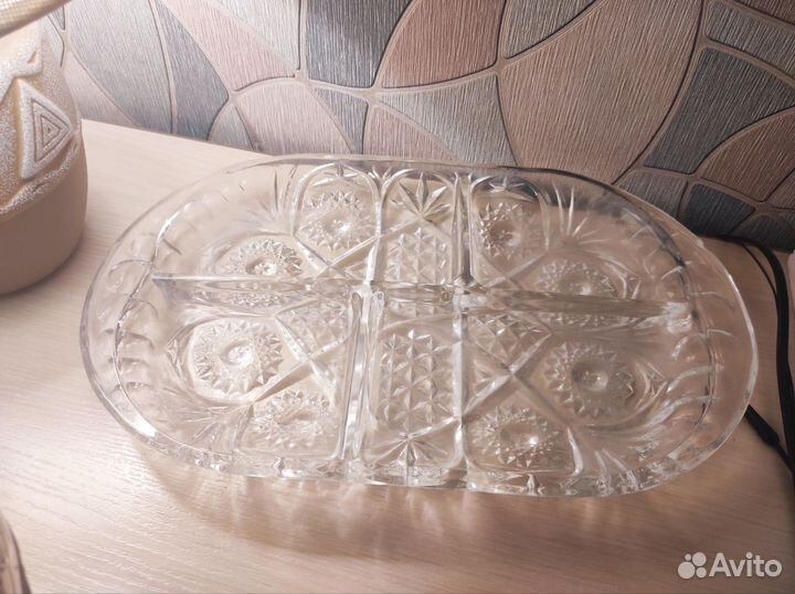 Хрустальная тарелка СССР