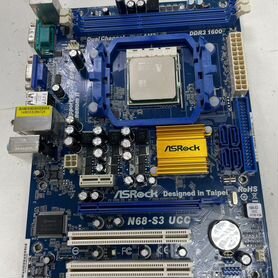 Материнская плата ASRock N68-S3 UCC +Проц AMD Athl