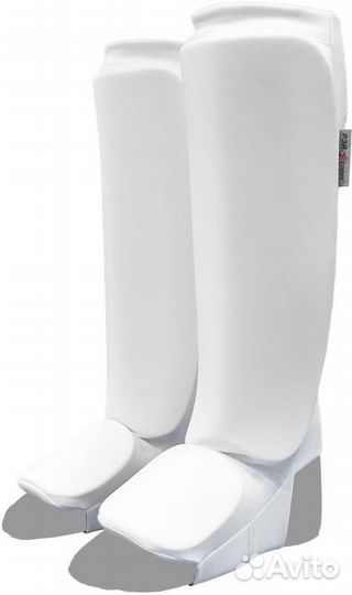 Щитки на голень Рэй-Спорт белые (L)