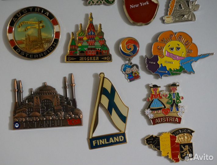 Магниты сувенирные на холодильник, метал