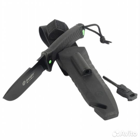 56857Нож туристический Ganzo G8012V2-BK с паракорд