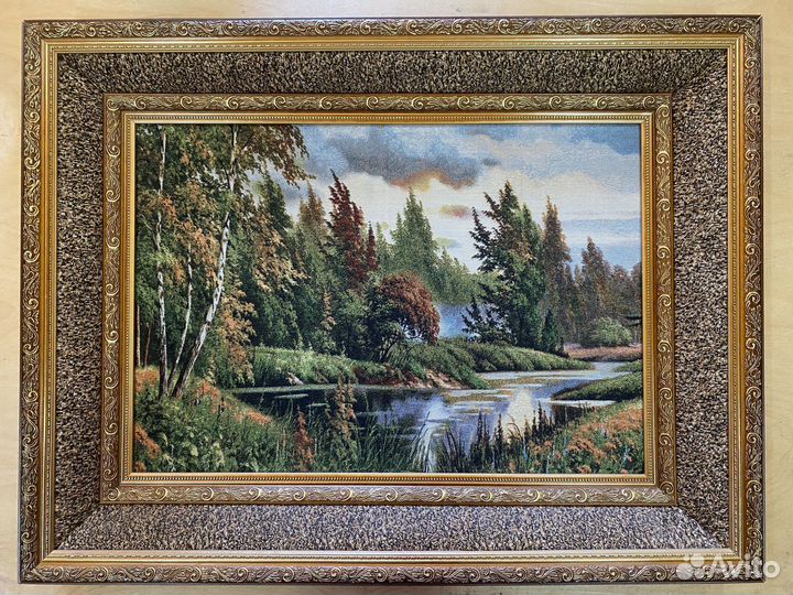 Картина «Река в лесу»