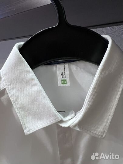 Рубашка белая с коротким рукавом