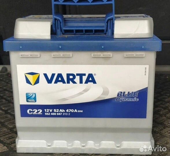 Аккумулятор Varta Blue Dynamic C22 52 Ah 470 A