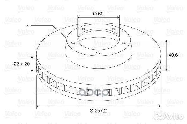 Диск тормозной opel corsa D 06- перед X1 297044