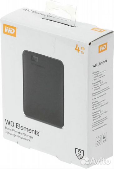 Внешний диск HDD WD Elements Portable