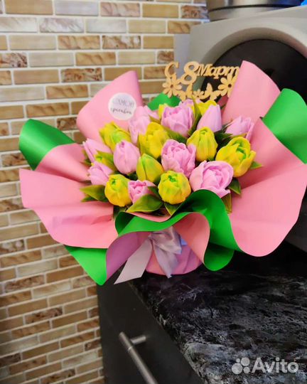 Букет тюльпанов из мыла, листайте фото