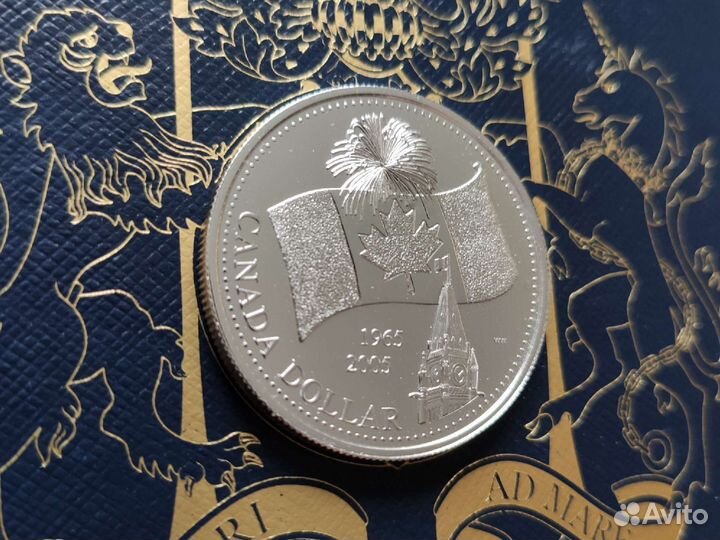 Канада 1 доллар 2005 года. Серебро