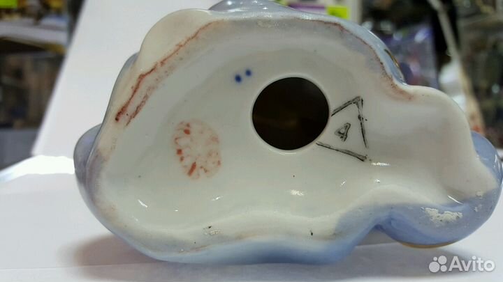 Статуэтка Нептун (Морской царь) СССР, гжель