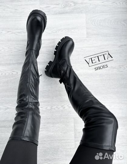 Ботфорты евро зима Натуральная шерсть