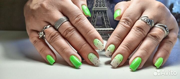 Маникюр+гель лак, наращивание