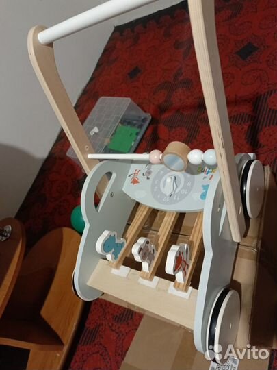 Ходунки каталка деревянная, набор в вану