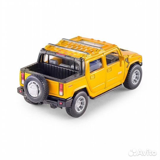 Машина Hummer H2 SUT 2005 желтая металл инерция Kinsmart KT5097W