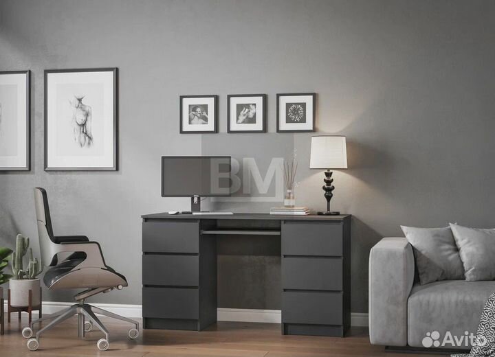 Стол письменный новый (графит)