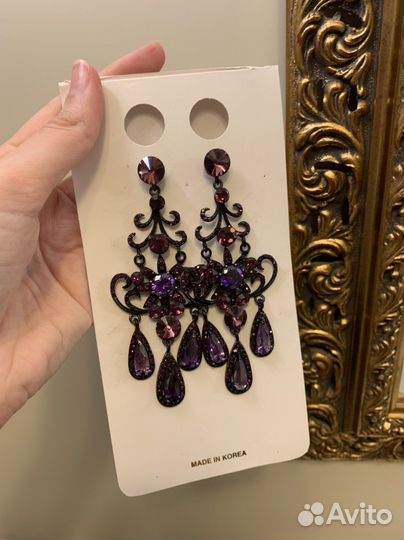 Серьги / сережки вечерние длинные