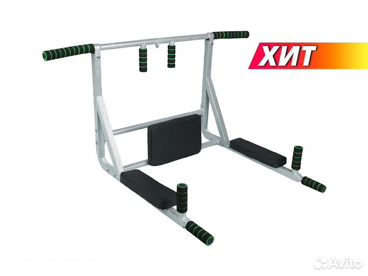 Турник 3 в 1 пресс брусья Белый до 250 кг
