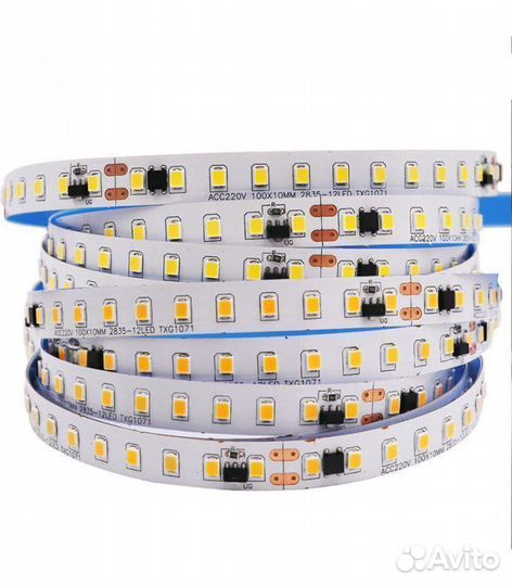 Светодиодная лента, 220В AC, IP33, Нейтральный бел