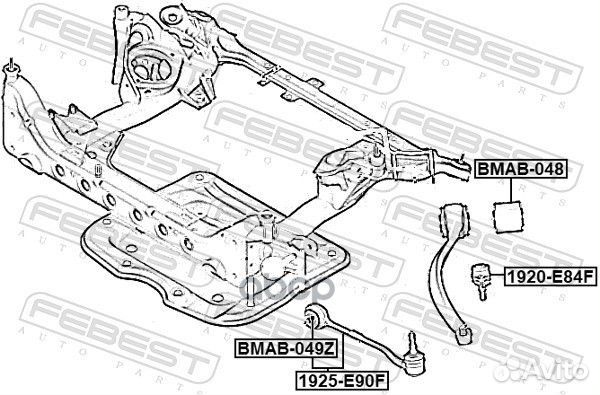 Рычаг подвески BMW 3 E90 04-08 1925E90F Febest