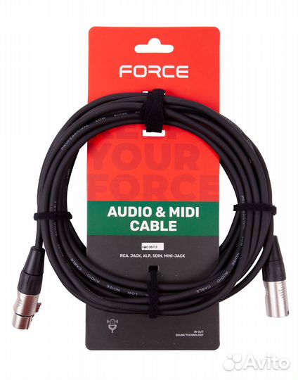 Микрофонный шнур XLR-XLR 7,5м Force FMC-20/7,5