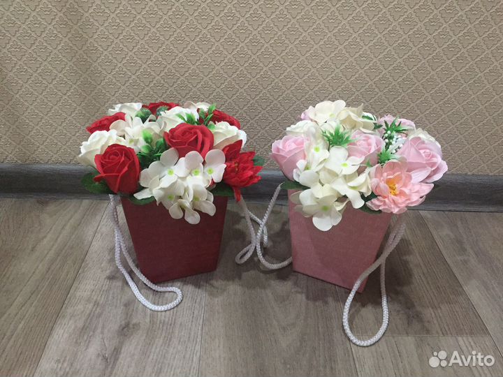 Букеты из мыльных роз ко дню воспитателя