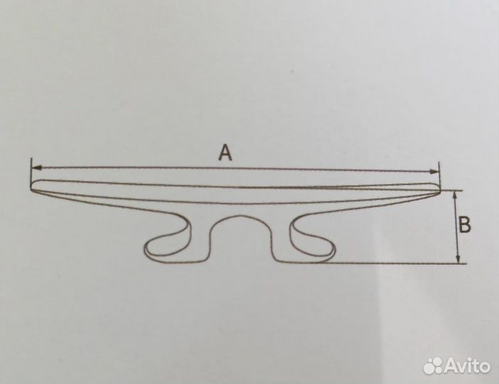 Утка швартовая 254 мм нержавейка aisi 316
