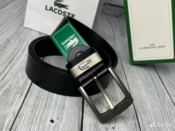 Ремень кожаный Lacoste мужской