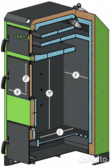 Котел твердопливный Sakovich universal 35 кВт
