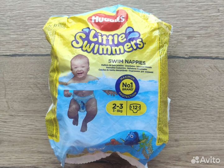 Huggies для плавания 2-3 3-8кг, 7 шт