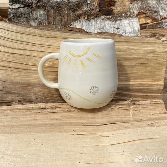 Кружка с муми-троллем ручной работы