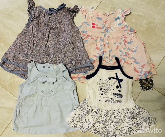 Летние платья и сарафаны, р 68-74