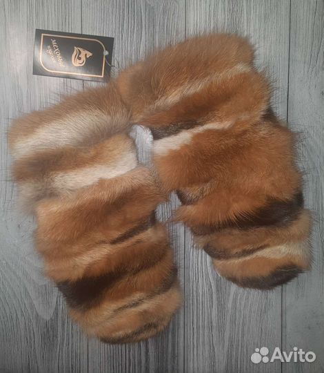 Варежки из меха лисы
