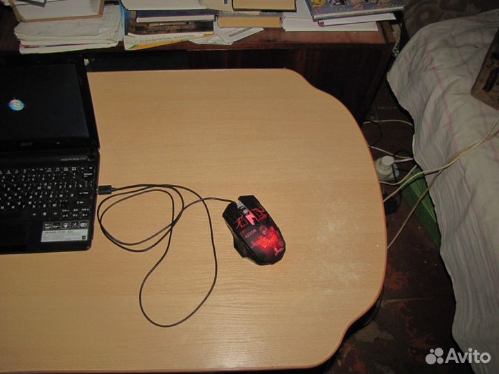 Проводная игровая мышь USB. бу. Полурабочая