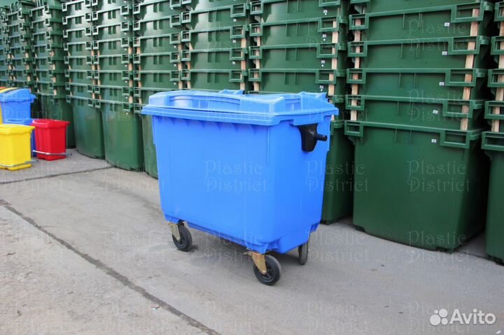 Пластиковый мусорный контейнер 660л Ч6970