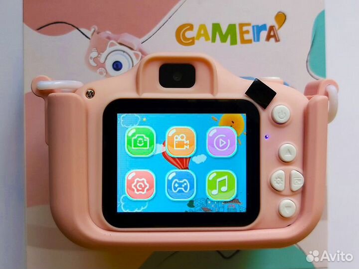 Детский фотоаппарат Котик Kitty розовый/голубой