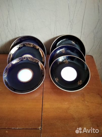 Чайные блюдца кобальт лфз и Дулево на добор