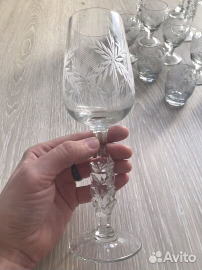 Фужеры и рюмки хрустальные СССР