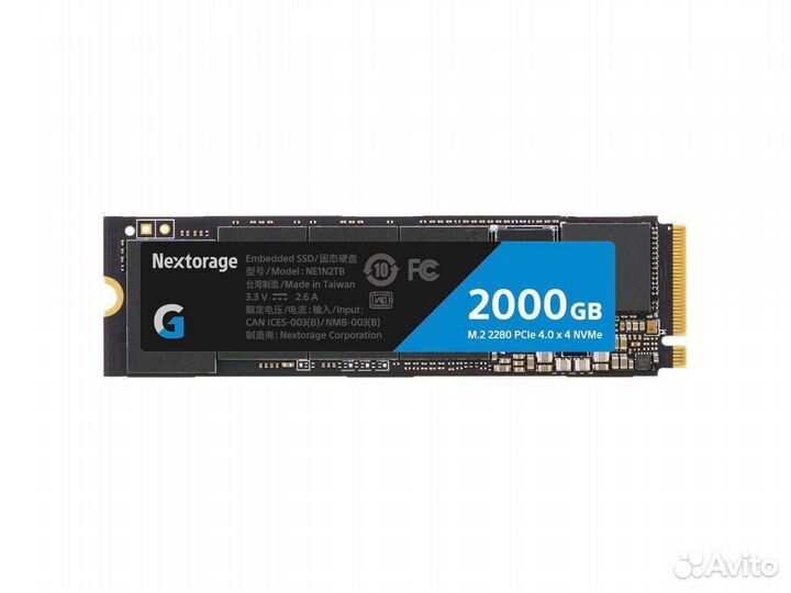 Nextorage Japan 2TB NVMe M.2 2280 новый из США