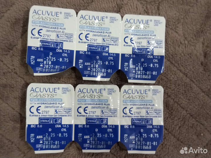 Линзы контактные Acuvue oasys for astigmatism