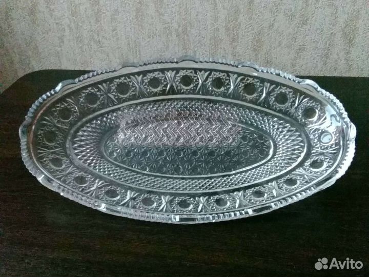 Блюдо хрустальное СССР
