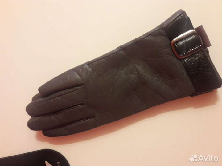 Перчатки кожаные женские