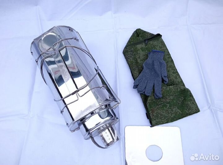 Печь для палатки Кабанчик на 15 л. с решетками