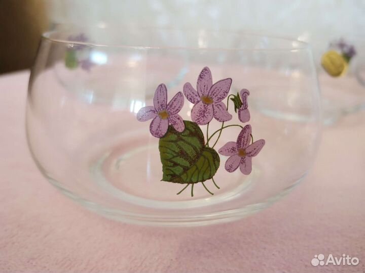 Bogemia стекло(Чехия). Фруктовницы 5 шт