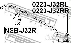 Втулка заднего стабилизатора d17