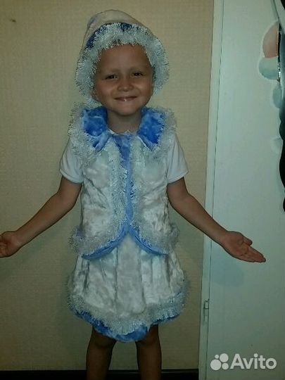 Костюм снегурочки детский на 2-4 лет