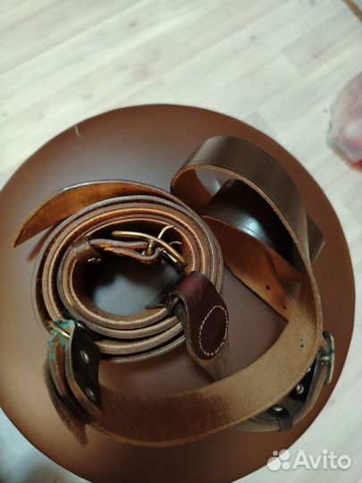 Ремень кожаный офицерский с плечевой портупеей