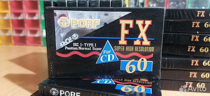 Аудиокассета porf FX 60 запечатка цена за1