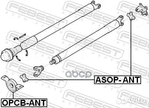 Крестовина карданной передачи asopant Febest